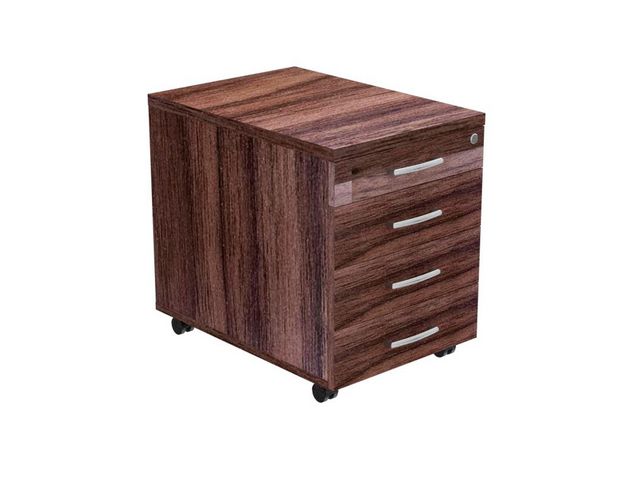 deNord Design Hurts mobil 4 lådig, djup 600 mm valnöt | Kontorsmöbler och inredning - Bord och hurtsar - Hurtsar | Kontorsexperten