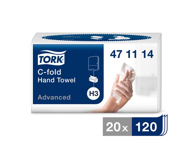 TORK Pappershandduk Advanced H3 2-lag vit 2400/fp | Städ och hygien - Toalettpapper och torkpapper - Pappershanddukar | Kontorsexperten