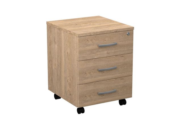 DENORD DESIGN Hurts mobil 3 lådig, djup 450mm ek | Kontorsmöbler och inredning - Bord och hurtsar - Hurtsar | Kontorsexperten