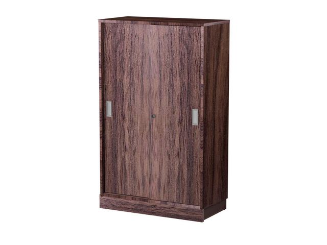 deNord Design Skjutdörrskåp 3xA4 800 mm valnöt | Kontorsmöbler och inredning - Skåp och hyllor - Skåp | Kontorsexperten