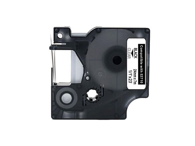 Tape 24mm Svart på Klar | Kontorsmaskiner - Märkmaskiner och tape - Tape - Dymo D1 | Kontorsexperten