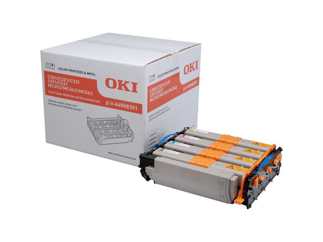OKI Valsenhet med hög kapacitet, CMYK, singelförpackning, 44968301 | Toner och bläck - Trummor - Trummor OKI | Kontorsexperten
