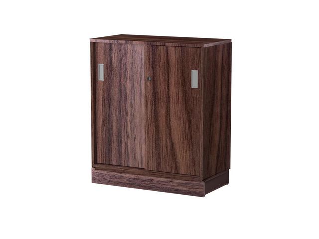 deNord Design Skjutdörrskåp 2xA4 800 mm valnöt | Kontorsmöbler och inredning - Skåp och hyllor - Skåp | Kontorsexperten