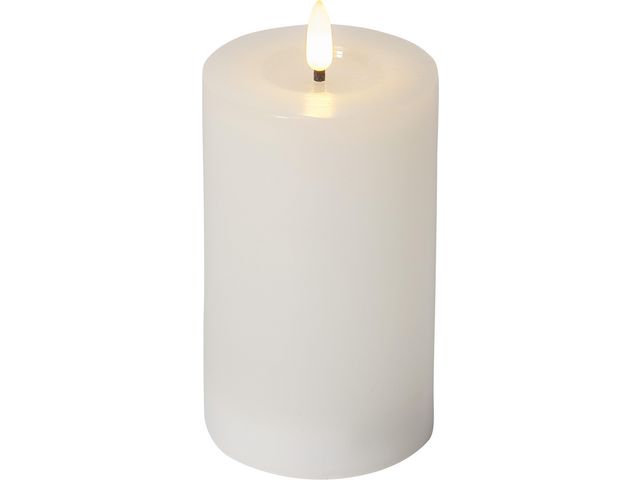 STAR TRADING Blockljus Flamme Flow LED 15cm vit | Kök och servering - Ljus och tillbehör - LED-Ljus | Kontorsexperten