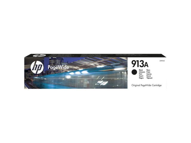 Produktfoto för HP Bläckpatron, PageWide 913A, svart, singelförpackning