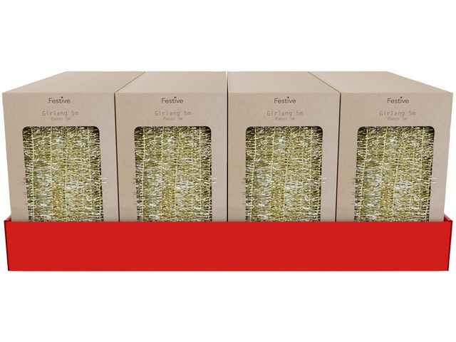 Dekoration Glitter guld 5mx25mm | Kontorsmöbler och inredning - Lampor och belysning - Dekorationsbelysning | Kontorsexperten