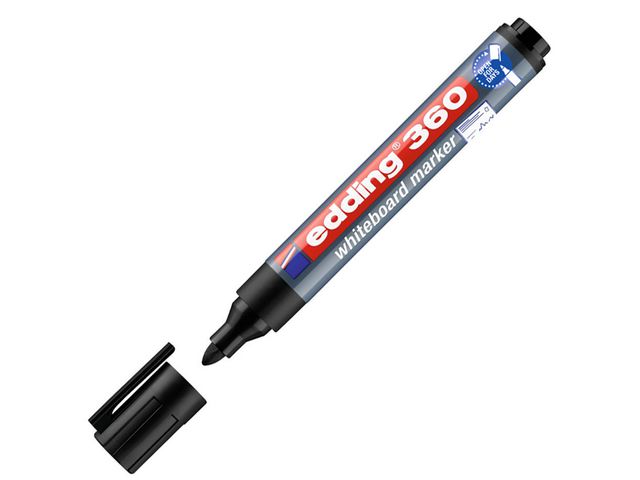 edding Whiteboardpenna 360 rund 1,5–3mm svart | Kontorsmaterial - Pennor - Whiteboardpennor - Rund spets | Kontorsexperten
