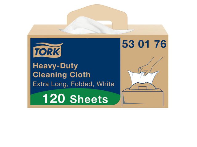 Tork Rengöringsduk W7 Slitstark kraftig vit 120/fp | Städ och hygien - Städdukar och diskdukar - Städdukar - Alltork | Kontorsexperten