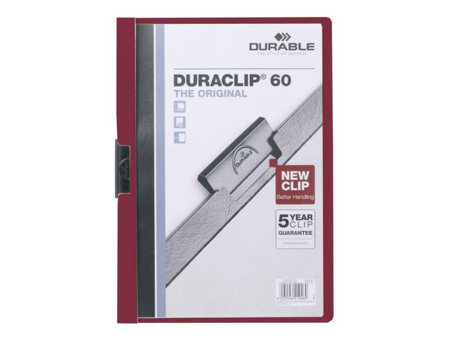 Produktfoto för Durable Klämmapp Duraclip 2209 A4 6mm röd