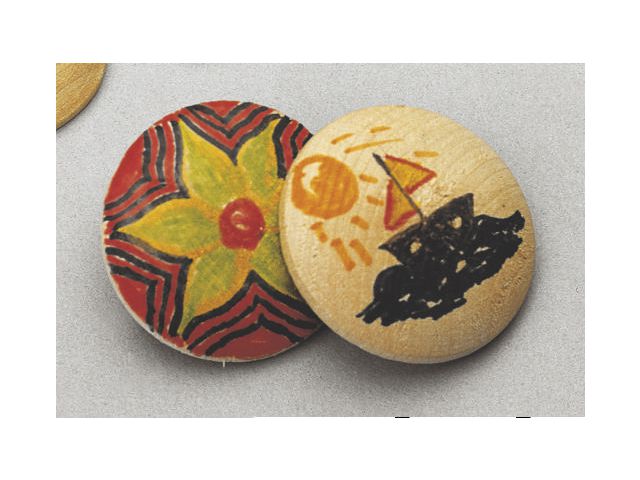 PLAYBOX Träknappar 40mm 100/fp | Skola och förskola - Hobbymaterial - Pyssel - Trä | Kontorsexperten