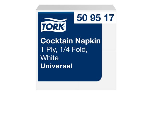 TORK Servett Cocktail 1-lags vit 500/fp | Kök och servering - Servetter och dukar - Servett - 1-lagers | Kontorsexperten