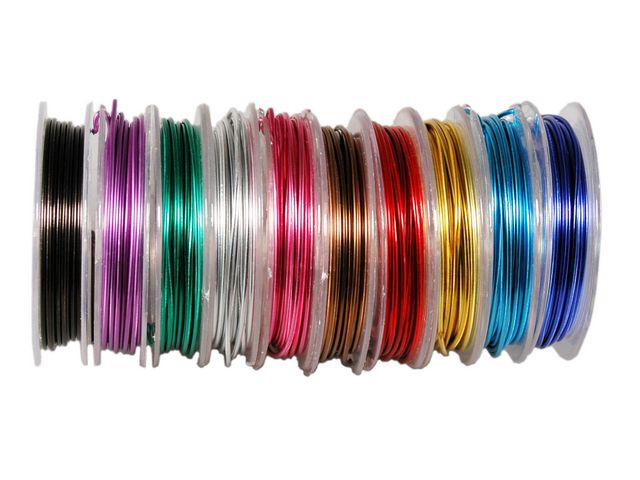 Aluminiumtråd 3mx10 färger | Skola och förskola - Hobbymaterial - Tråd, snöre och snodd | Kontorsexperten