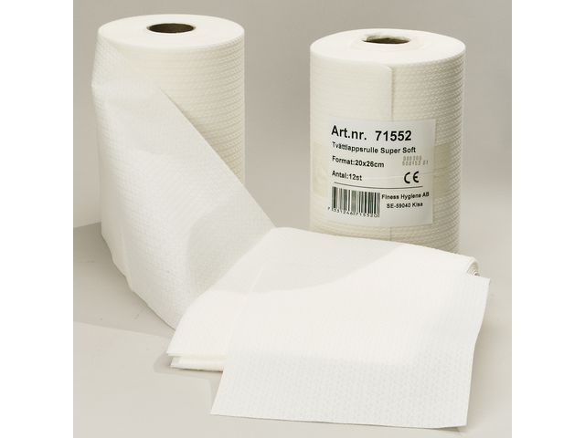 ABENA Tvättlappar 1-lagers vita 125/fp | Städ och hygien - Tvål och hygien - Tvättlappar | Kontorsexperten