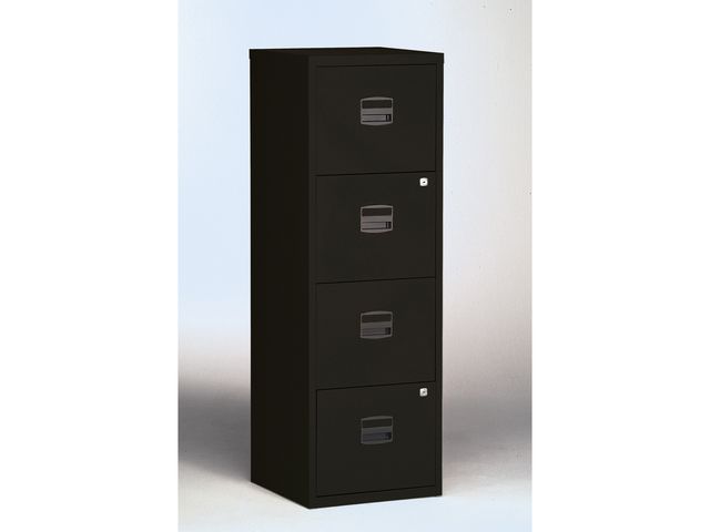 Arkivskåp, 4 lådor, 132,1 x 41,3 x 40cm, svart | Kontorsmöbler och inredning - Skåp och hyllor - Dokumentskåp | Kontorsexperten