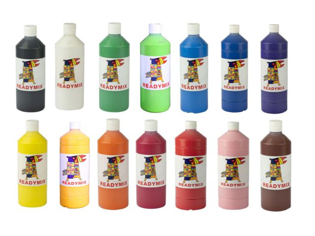 Readymix storpack 1L x 14 färger | Skola och förskola - Målarfärg och tillbehör - Readymix | Kontorsexperten