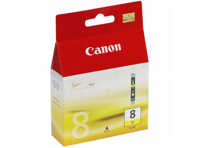 Canon Bläckpatron, PIXMA CLI-8 Y, 0623B001, ChromaLife100, gul, singelförpackning | Toner och bläck - Bläckpatroner - Bläckpatroner Canon | Kontorsexperten