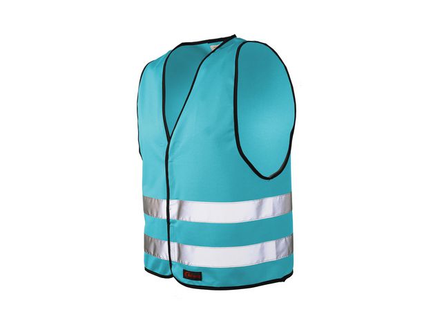 Reflectil Reflexväst Kardborre M Ljusblå | Skola och förskola - Idrott, hälsa och rörelse - Västar, reflexer och promenadrep | Kontorsexperten