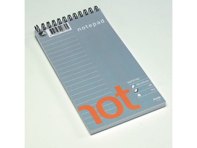 Bantex Spiralblock 105x210mm 100 blad linjerad | Kontorsmaterial - Block och anteckningsböcker - Spiralblock | Kontorsexperten