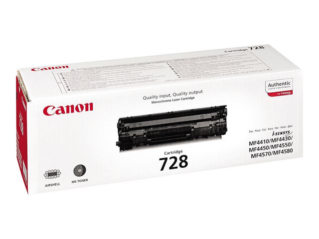 Canon Toner, 728, 3500B002AA, svart, singelförpackning | Toner och bläck - Tonerkassetter - Toner Canon | Kontorsexperten