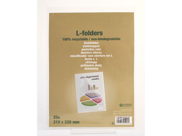 A4, jämnskuren mapp, 120 mikrometer, polypropylen, genomskinlig 25/fp | Kontorsmaterial - Mappar och plastfickor - Plastmappar och aktmappar | Kontorsexperten