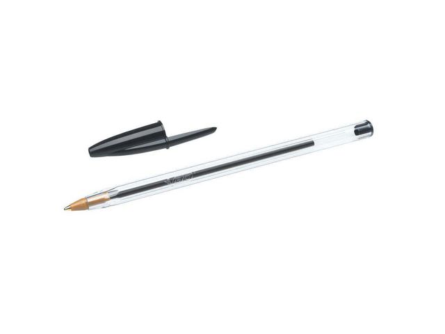 BIC® Kulpenna, Cristal®, mediumspets, 1 mm, svart | Kontorsmaterial - Pennor - Kulpennor | Kontorsexperten