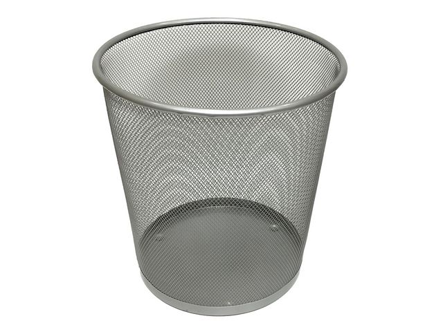 Papperskorg Liten, 11L Silver | Kontorsmaterial - Till skrivbordet - Papperskorgar | Kontorsexperten