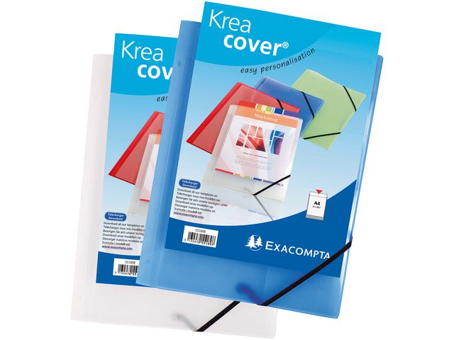 Exacompta Gummibandsmapp 3-kl ficka vit | Kontorsmaterial - Mappar och plastfickor - Plastmappar och aktmappar | Kontorsexperten