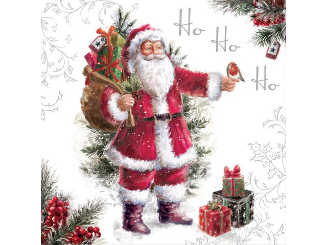 PAPSTAR Servett HoHoHo 3-lags 1/4 33x33cm 20/fp | Kök och servering - Servetter och dukar - Servett - 3-lagers | Kontorsexperten