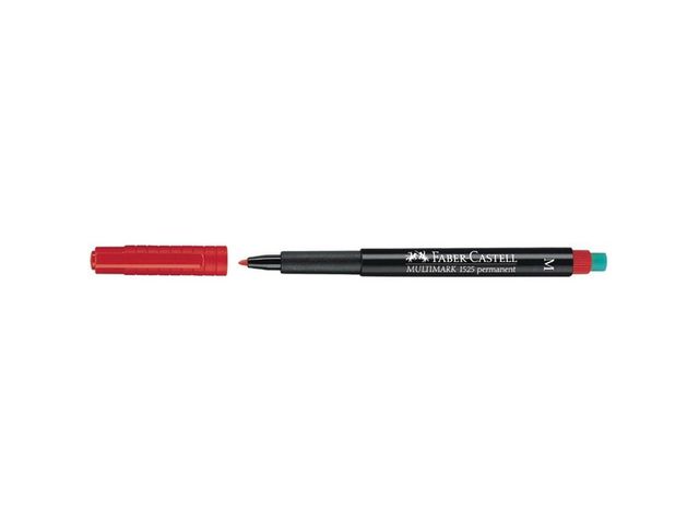 Faber-Castell Märkpenna VF Multimark Permanent M röd | Kontorsmaterial - Pennor - Märkpennor - Rund spets | Kontorsexperten