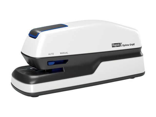 Rapid Elektrisk häftapparat Optima® Grip för skrivbord vit och svart | Kontorsmaterial - Till skrivbordet - Häftapparater - El | Kontorsexperten