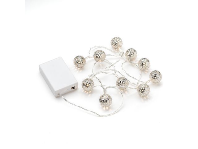 KONSTSMIDE Ljusslinga 10 varmvit LED silver 0,9m | Kontorsmöbler och inredning - Lampor och belysning - Ljusslingor | Kontorsexperten