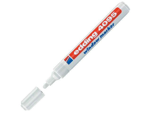 edding Griffeltavelpenna 4095 med 2–3 mm, vit | Kontorsmaterial - Pennor - Märkpennor - Rund spets | Kontorsexperten