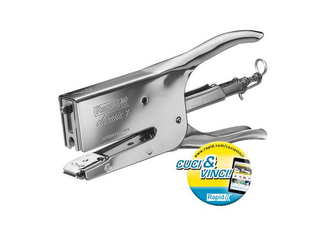 RAPID Häfttång Classic K1, 50 ark, justerbart mothåll, krom, metall | Kontorsmaterial - Till skrivbordet - Häftpistoler och häfttänger | Kontorsexperten