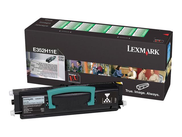 Lexmark Toner, E352H11E, svart, singelförpackning, hög kapacitet | Toner och bläck - Tonerkassetter - Toner Lexmark | Kontorsexperten
