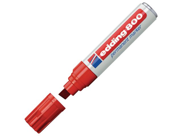 edding Märkpenna permanent 800 snedskuren spets 4 -12 mm röd | Kontorsmaterial - Pennor - Märkpennor - Skuren spets | Kontorsexperten