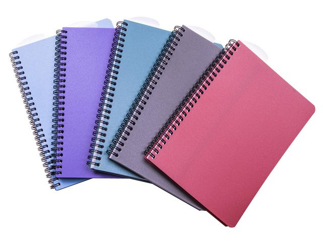 Anteckningsblock PP A5 90blad linjerat sort.färger | Kontorsmaterial - Block och anteckningsböcker - Anteckningsblock | Kontorsexperten