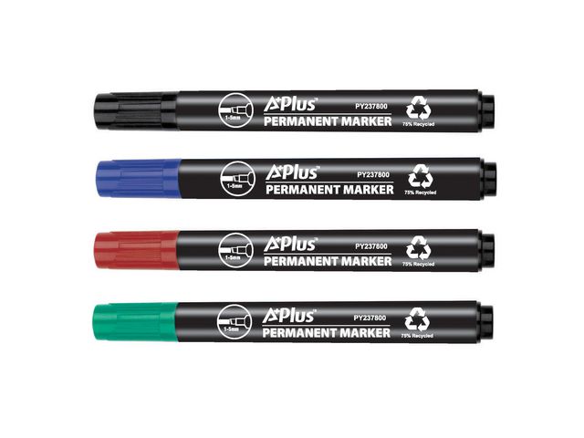 A PLUS Märkpenna A PLUS eco sned 1-5mm 4/fp | Kontorsmaterial - Pennor - Märkpennor - Skuren spets | Kontorsexperten