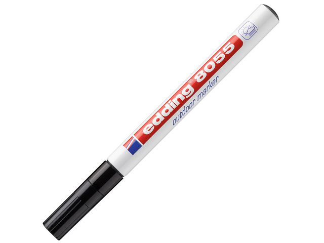 EDDING Märkpenna 8055 för utomhusbruk med 1 - 2 mm, svart | Kontorsmaterial - Pennor - Märkpennor - Rund spets | Kontorsexperten