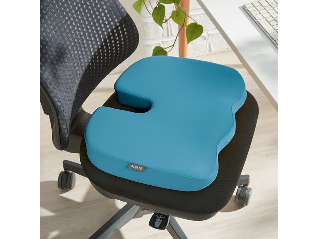 LEITZ Sittkudde Ergo Cosy blå | Kontorsmöbler och inredning - Stolar och sittmöbler - Tillbehör till stolar | Kontorsexperten