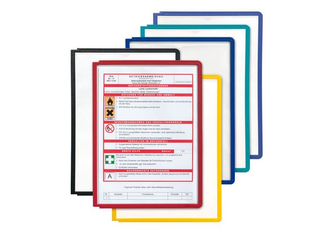 SHERPA Visningspanel, A4, röd ram | Kontorsmaterial - Till skrivbordet - Bordsställ och panelsystem | Kontorsexperten