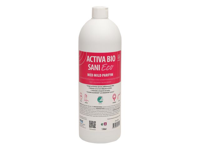 Activa Sanitetsrent Bio Sani Eco 1L | Städ och hygien - Rengöringsmedel - Sanitetsrent | Kontorsexperten