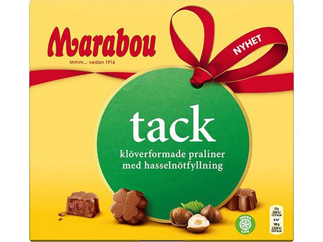 Produktfoto för Marabou Choklad MARABOU Tack Hazelnut 110g