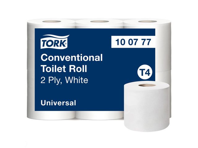 Tork Toalettpapper T4 Universal 2-lag 6/fp | Städ och hygien - Toalettpapper och torkpapper - Toalettpapper - rulle | Kontorsexperten
