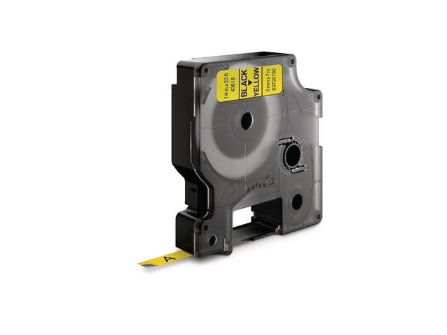Dymo Tape D1 6mm svart på gul | Kontorsmaskiner - Märkmaskiner och tape - Tape - Dymo D1 | Kontorsexperten