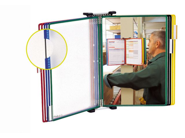 tarifold Väggställ 10 fickor A4 sort.färg | Kontorsmaterial - Till skrivbordet - Bordsställ och panelsystem | Kontorsexperten