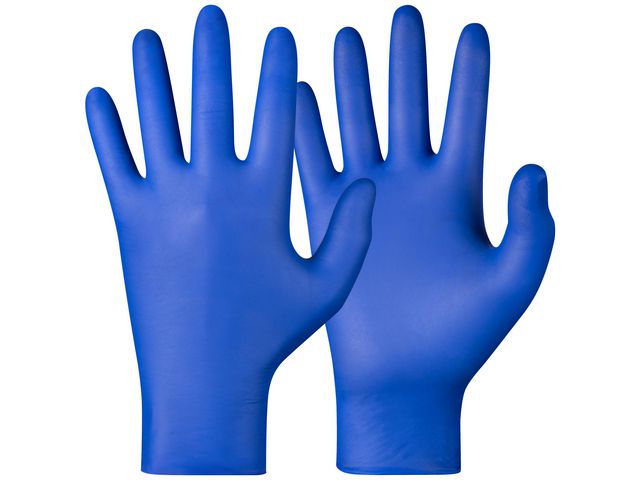 GRANBERG Nitrilhandske blå L 200/fp | Skyddsutrustning - Engångshandskar - Nitrilhandskar | Kontorsexperten