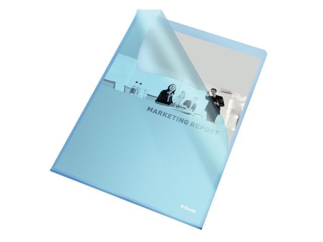 Esselte L-formad mapp, A4, 40 ark, blå 100/fp | Kontorsmaterial - Mappar och plastfickor - Plastmappar och aktmappar | Kontorsexperten