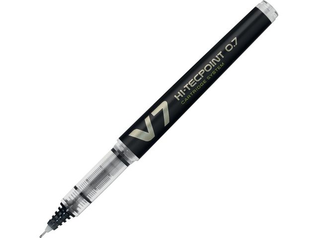 Pilot Begreen Bläckkulpenna, Begreen Hi-Tecpoint V7 rollerballpenna med stift, tunn spets på 0,7 mm, svart | Kontorsmaterial - Pennor - Bläckkulpennor | Kontorsexperten