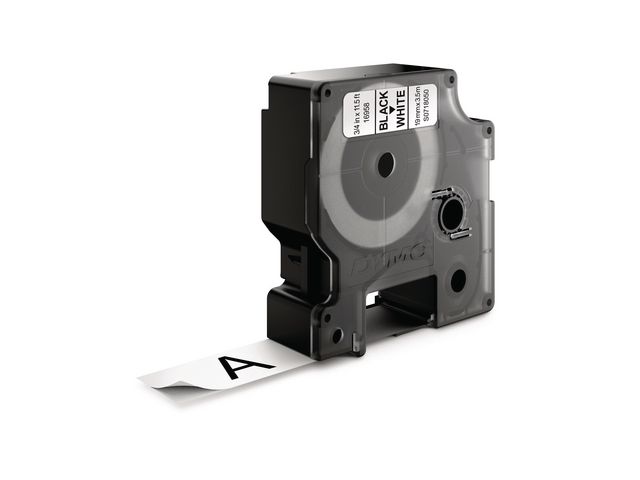 Dymo Tape D1 19mm nylon svart på vit | Kontorsmaskiner - Märkmaskiner och tape - Tape - Dymo D1 | Kontorsexperten