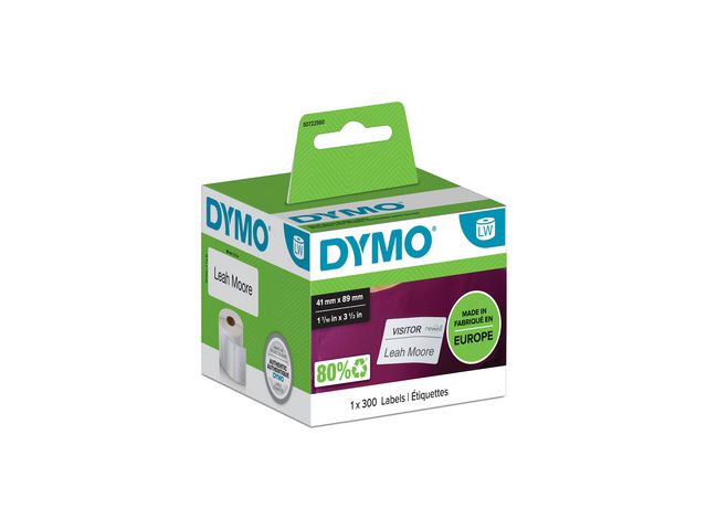 DYMO Etikett LW 89x41mm 300/fp | Kontorsmaskiner - Etikettskrivare och etiketter - Etiketter - Dymo | Kontorsexperten